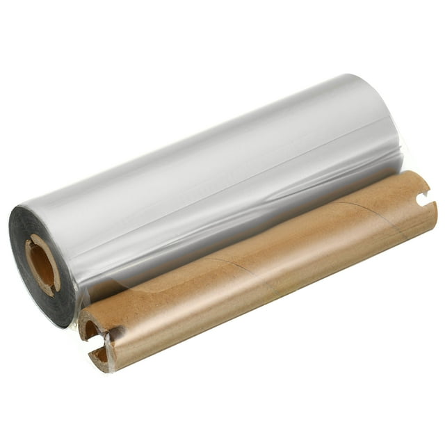 Unique Bargains 4.33'x295' (110mmx90m) Wax Thermal Transfer Ribbon, 1 Roll 1/2' Core Ink Out Barcode Ribbon with Core, Silver