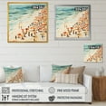 thumbnail image 4 of Designart "Parade of Umbrellas on Beach Day IV" Beach Framed Wall Art Decor - Coastal Blue Beach People Living Room Framed Canvas Art, 4 of 6