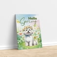 thumbnail image 3 of Maltese Hello Spring Time Flower Floral Nature Vertical Matte Canvas Poster Maltese Dog Lover Gifts Idea Wall Art Home Decor - 02031, 3 of 5