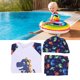 thumbnail image 5 of Trajes De Baño De Dos Piezas Para Niños, Conjuntos De Trajes De Baño De Manga Corta Para Niños, Traje De Baño Con Sombrero Para El Sol Para Piscina, Playa, Patrón De, 5 of 7