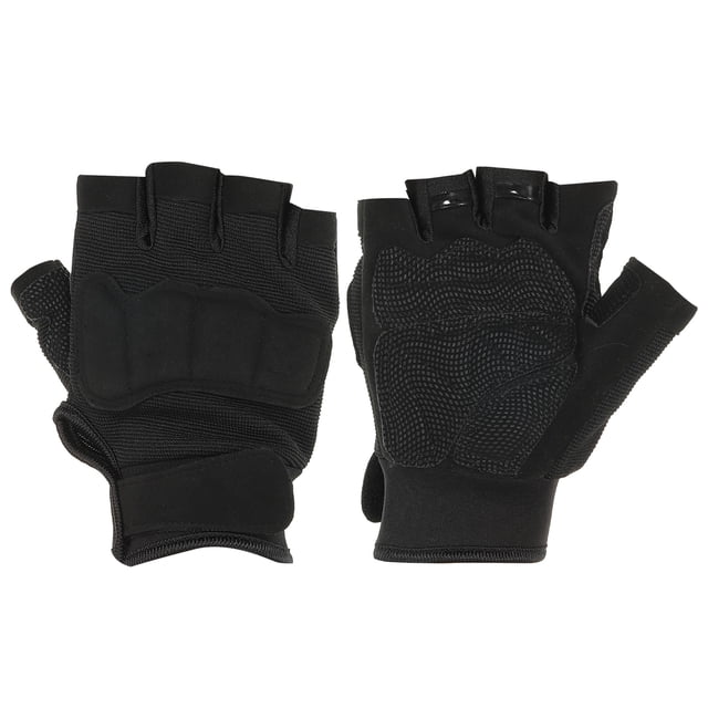 Guantes sin dedos para hombres Uxcell, guantes de medio dedo, guantes transpirables para entrenamiento, color negro, 1 par, XL