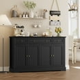 thumbnail image 7 of Homfa Buffet Cabinet with Drawers, 53.5”W Sideboard Storage Cabinet with Adjustable Shelf for Kitchen Dining Room, Black, 7 of 7