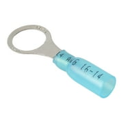 Blue Heat Shrink Ring 3/8 Eyelet Terminals Wire Connectors 16-14 AWG