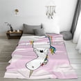 thumbnail image 5 of Honeii Aerial Yoga for Unicorn Print Fleece Blanket - Throw Blanket for Bed, Sofa, Couch, Camping, and Travel , Microplush Ultra Soft Warm Blanket-40"x30", 5 of 7