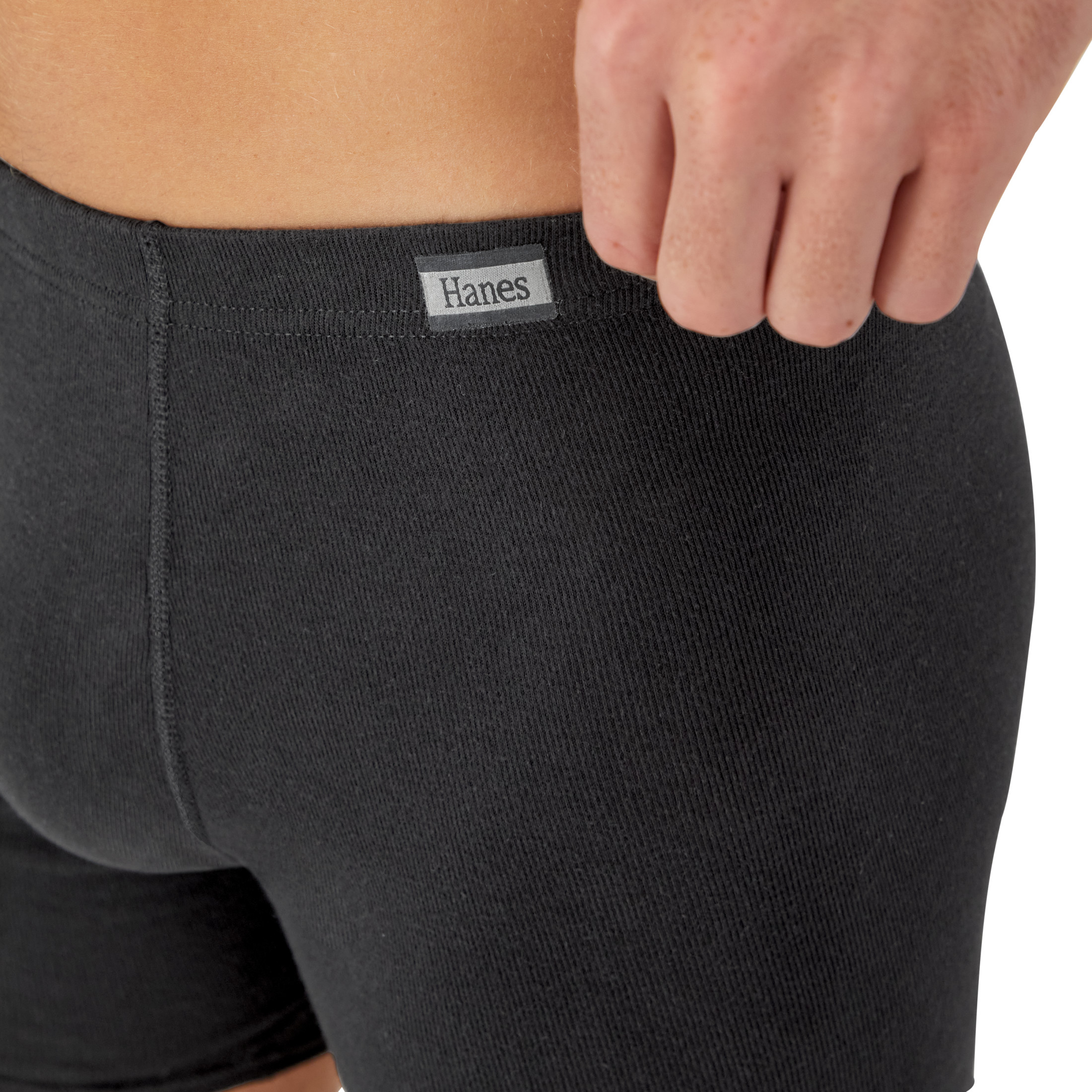 Hanes Men's ComfortSoft Boxer Brief, Black/Gray, 3-Pack photo 7
