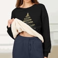 thumbnail image 2 of successthop Womens Christmas Sweatshirts Tree Fleece Plus Size Crewneck Long Sleeve Tops Pullover Sweater Casual Clothes, 2 of 9