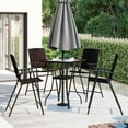 Segmart 5 Piece Height Dining Table Set, Outdoor AllWeather Wicker