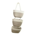 thumbnail image 4 of Cesta Colgante Organizador de Baño Almacenamiento de Cocina Cesta de Pared Tejida Soporte para Plantas Estilo Rústico Adecuado para Toallas Cosmético Marrón claro, 4 of 8