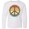 thumbnail image 3 of Inktastic Retro Peace Sign Sunset Long Sleeve Youth T-Shirt, 3 of 5