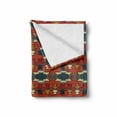 thumbnail image 2 of Ethnic Soft Flannel Fleece Throw Blanket, Geometric Boho Pattern with Culture Abstract Shapes Print, Cozy Plush for Indoor and Outdoor Use, 50" x 60", Cinnamon and Multicolour, by Ambesonne, 2 of 6