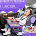 thumbnail image 4 of Libro sensorial Montessori Busy Board Esjay para niños pequeños, color morado, 4 of 6