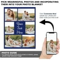 thumbnail image 5 of Personalized Blankets for Adults with 10 Photos and Words | Extra Large Customized Blanket for Bed | Customizable Picture Blankets for Birthday Gift 60"X80" Blankets, 5 of 5