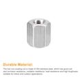 thumbnail image 4 of M8 x 1.25-Pitch 15mm Length Coupling Nuts, 6 Pack 304 Stainless Steel Metric Hex Rod Coupling Nuts, 4 of 5
