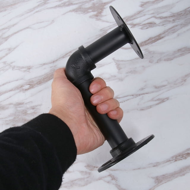 unbranded 2Ud Soporte Para Repisas De Hierro Negro Estilo Industrial Para Uso En Tablones De Madera