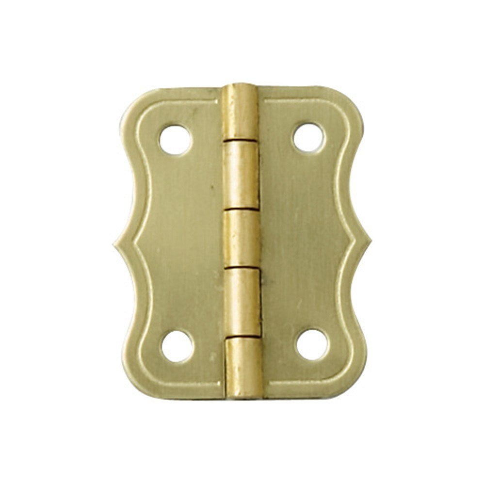 BrassPlated Large Decorative SmallBox Fastener Hinge 1"L X 13/16"W By