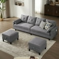 thumbnail image 4 of Jarenie Modern Sectional Sofa Couch with Reversible Chaise U Shaped Couch 4-Seat Convertible Sofa for Living Room, 4 of 10