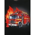 thumbnail image 6 of QEFJNO 3-12Y Kids Boys Pajamas Set 2 PCS Short Sleeve Top and Shorts Pants for Toddler Boys Fire Truck Pjs Summer, 6 of 8