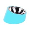 thumbnail image 1 of Cuenco de comida para gatos para perros, acero inoxidable inclinado de 15°, ángulo inclinado, sin derrames, cuenco antideslizante para comida para gatos, 1 of 5