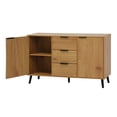 thumbnail image 5 of Dtwnek Sideboard Buffet Cabinet with Storage, Wood Coffee Bar Cabinet with 3 Drawers & 2 Doors, Kitchen Buffet Cabinet Cupboard, Brown, 5 of 12