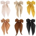 thumbnail image 2 of 6 pinzas para el pelo para mujeres, pinzas para el pelo diarias con lazo grande, pinzas para el pelo de satén sedoso de gran tamaño, pasadores de pelo grandes, lindos accesorios estéticos para el cabe, 2 of 6
