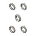 thumbnail image 1 of Guardoinrt Exquisite Inlaid Ring Durable Alloy With Shimmering Diamonds For Luxurious Feel silver 2 rows 5Set, 1 of 6