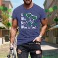 thumbnail image 4 of Ankishi St. Patrick's Day T-Shirts for Men Clover Wine Glass Funny Carnival T Shirts Crew Neck Clothes Everyday Wear, 4 of 8