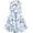 Light Blue, variant on Girls Dress School Uniform Letter Print Sleeveless Ruffle Dress 7 Years