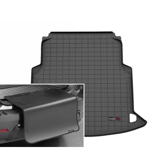 WeatherTech Cargo Trunk Liner with Bumper Protector compatible with 2024-2026 Mercedes E-Class Sedan - Trunk With Bumper Protector, Black