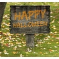 thumbnail image 2 of Faux Wood Happy Halloween Yard - orange, 2 of 3