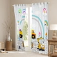 thumbnail image 3 of Feelyou Construction Truck Kids Black Out Curtains, Cute Rainbow Curtains Pack of 2 (42x63 Each), Cartoon Vehicle Theme Bedroom Curtains, Blackout Curtains Home Decor, 3 of 6