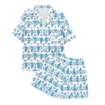 thumbnail image 3 of Icvfdpl 2 Piece Sets Pajamas For Kids Children Graphic Print Short Sleeve Button Shirt Shorts Pajama Set, 3 of 3