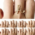 thumbnail image 2 of Women Ring Creative Letter Fashion Alloy Jewelry Ring Finger Ring Simple Band, 2 of 3