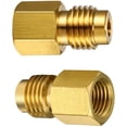 thumbnail image 3 of 3 Pieces R12 R22 to R134A Adapters 6015 R134A Brass Refrigerant Tank Adapter to R12 Fitting Adapter 1/2 Female to 1/4 Male Flare Adaptor Valve Core 6014 Vacuum Pump Adapter 1/2 Male to 1/4 Female, 3 of 7