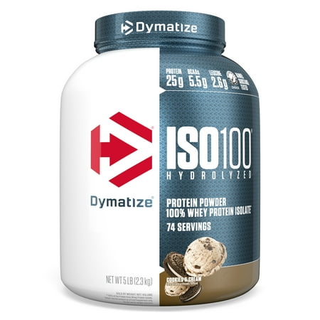 UPC 705016353200 product image for Dymatize ISO100 Hydrolyzed Whey Isolate Protein Powder  Cookies & Cream  5 lb | upcitemdb.com