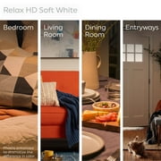 GE Relax HD LED Light Bulbs, 40 Watts, Soft White, CA11 Candle Bulbs, Clear Finish, 4pk