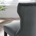 thumbnail image 3 of Modway Silhouette 20" Velvet Dining Chairs in Blue/Black (Set of 2), 3 of 9