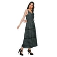 thumbnail image 3 of Moomaya Robe Longue Maxi pour Femmes en Coton Imprimé à Bretelles Spaghetti et Col en V, 3 of 6