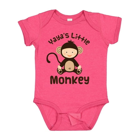 

Inktastic Yaya Little Monkey Grandchild Gift Baby Boy or Baby Girl Bodysuit