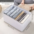 thumbnail image 2 of Closet Underwear Organizer Drawer Divider 7 Grids Foldable Storage Box for Clothes  Socks, 2 of 7