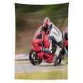 thumbnail image 3 of Ambesonne Teen Room Tablecloth Rectangular Table Cover, Motorbike Race Speed, 60"x90", Multicolor, 3 of 4