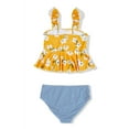 thumbnail image 2 of Summer Kids Swimsuit Floral Print Cute Girls 2 Pieces Swimwear, 2 of 2
