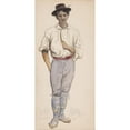 thumbnail image 2 of Wilhelm Marstrand 13x24 Black Ornate Framed Double Matted Museum Art Print Titled: Italian Peasant or Shepherd (1869), 2 of 5