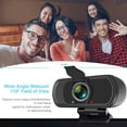 thumbnail image 4 of Full HD 1080P Webcam with Privacy Shutter and Tripod, Pro Streaming Web Camera with Microphone, Widescreen USB Computer Camera for Laptop Desktop, 4 of 8