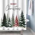 thumbnail image 4 of Tchckioa Merry Christmas Tree Shower Curtain for Bathroom,Waterproof and Privacy Hooks Bath Curtain,72x72, 4 of 6