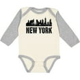 thumbnail image 3 of Inktastic New York Skyline Grunge Boys or Girls Long Sleeve Baby Bodysuit, 3 of 5