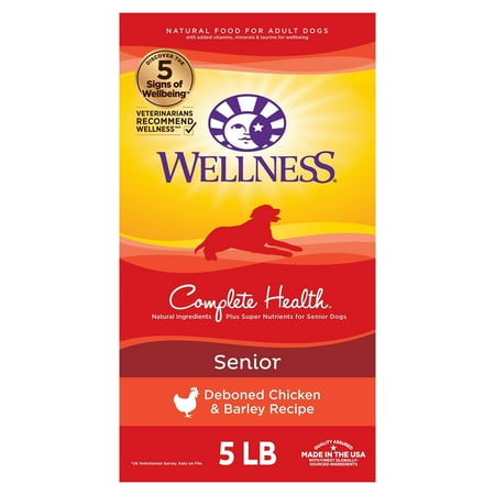UPC: 0076344891451 | Wellness Complete Health Natural Dry Senior Dog Food Chicken & Barley 5-Pound Bag