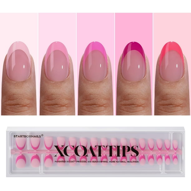 Press On Nails BtartBoxNails XCOATTIPS Pink French Tip