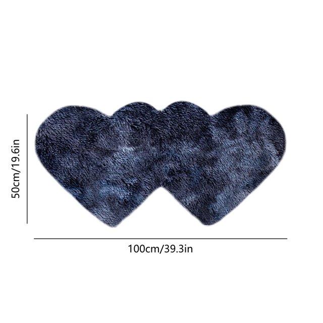 TUWABEII Valentine's Day Gifts Valentine's Day Fluffys Rugs For Bedroom 40X20In Machine Washable Living Room Rug Carpet Heart Shaped Bedside Rug Rugs Non Slip Carpet Mats Home Decor Gifts for Women