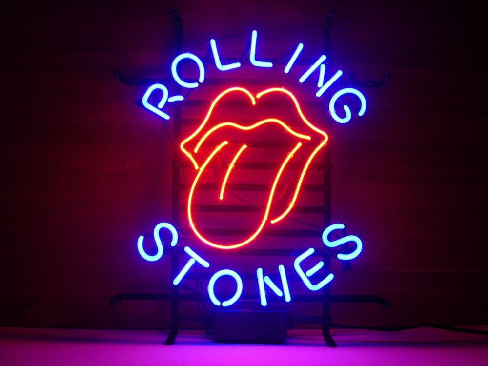 Rolling Stone Rock Game Room Shop Pub Bistro Wall Custom Neon Sign Display Decor 