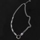 thumbnail image 4 of Collar con colgante de acero con círculo de diamante morado, 4 of 4